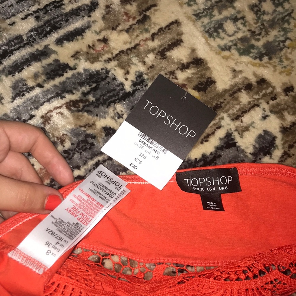 Topshop Crochet Bralette Crop Top - Picture 3 of 3